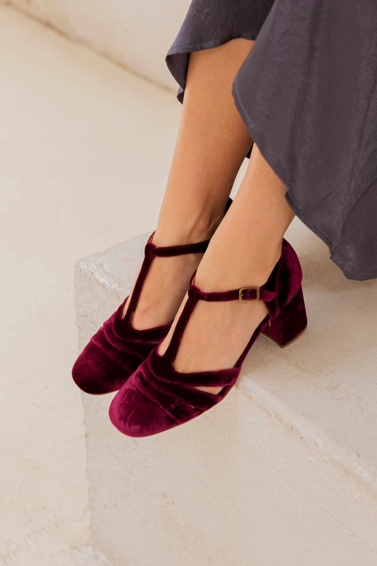 Aitana Burgundy Velvet