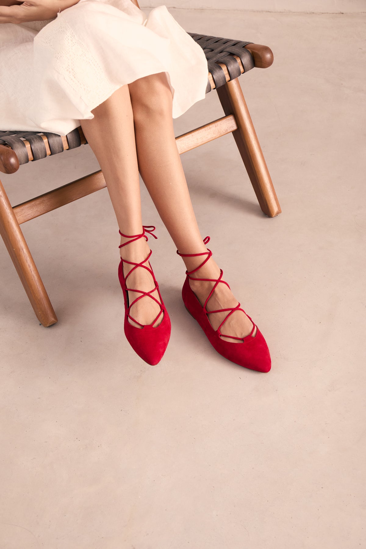 Penelope red suede (Outlet)