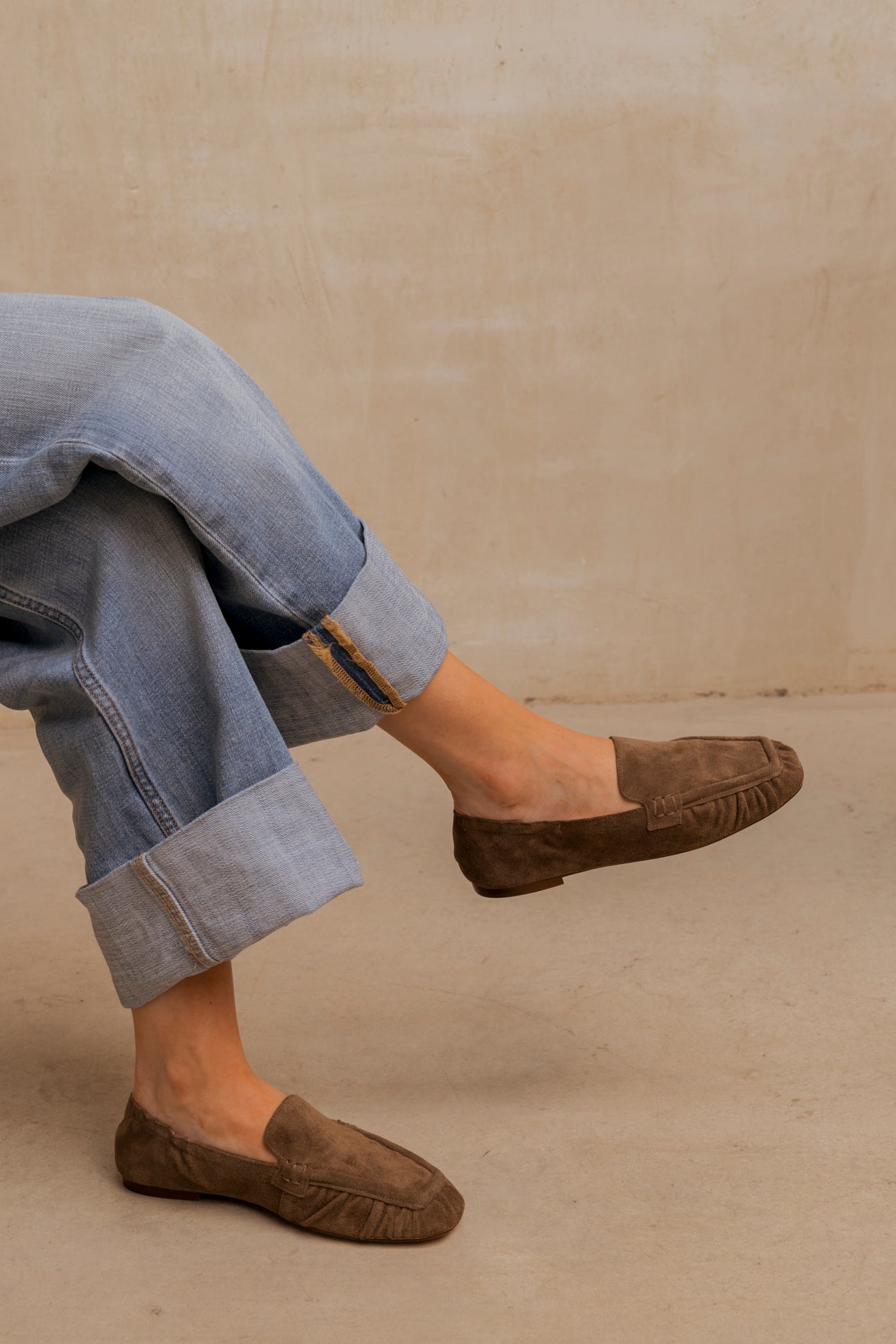 Desi Taupe Suede