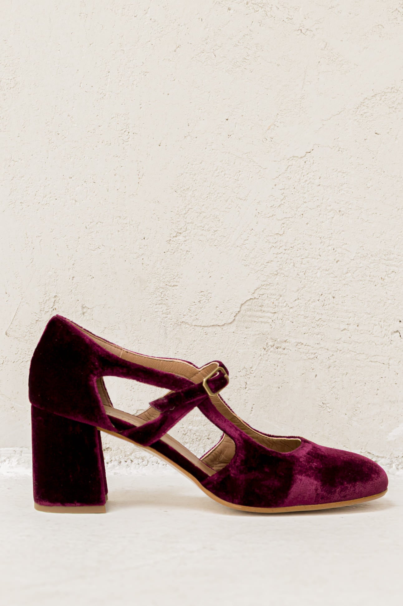 Zapato de tacón Sandra burdeos