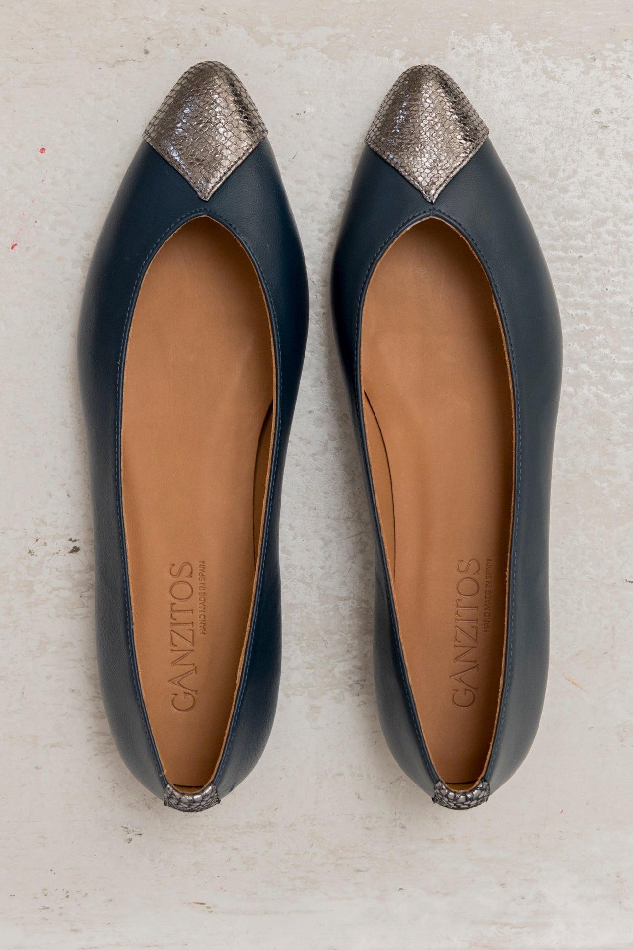 Elvira Navy Blue Leather