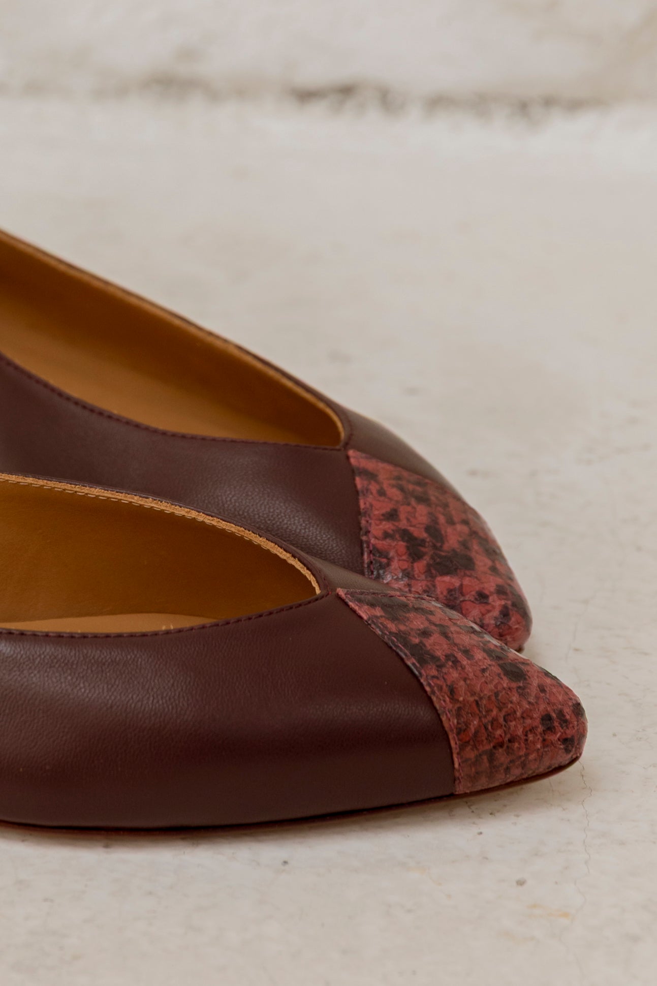 Elvira Burgundy Leather