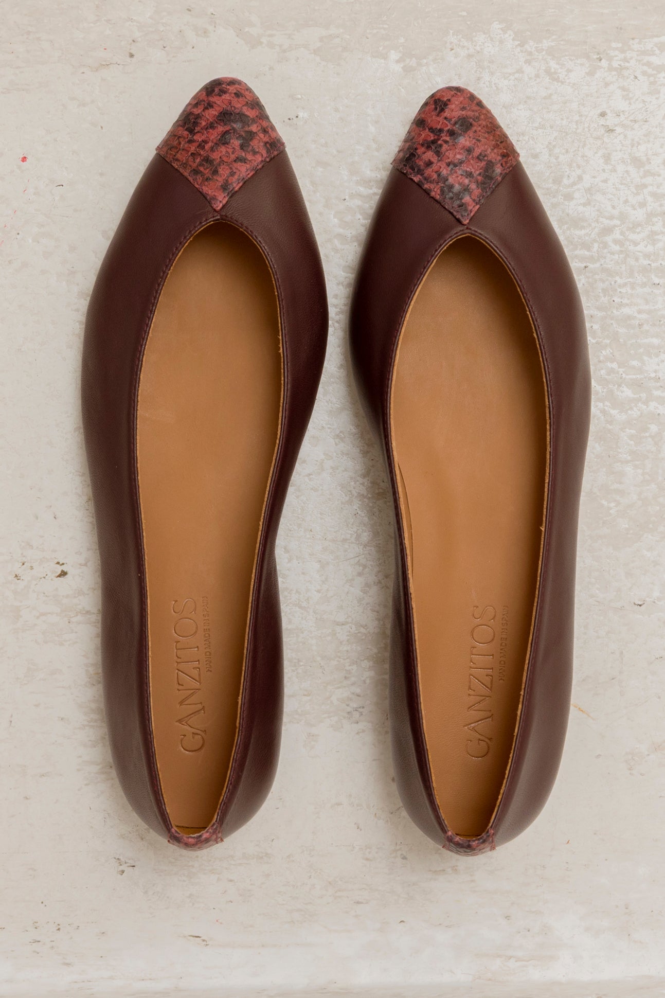 Elvira Burgundy Leather