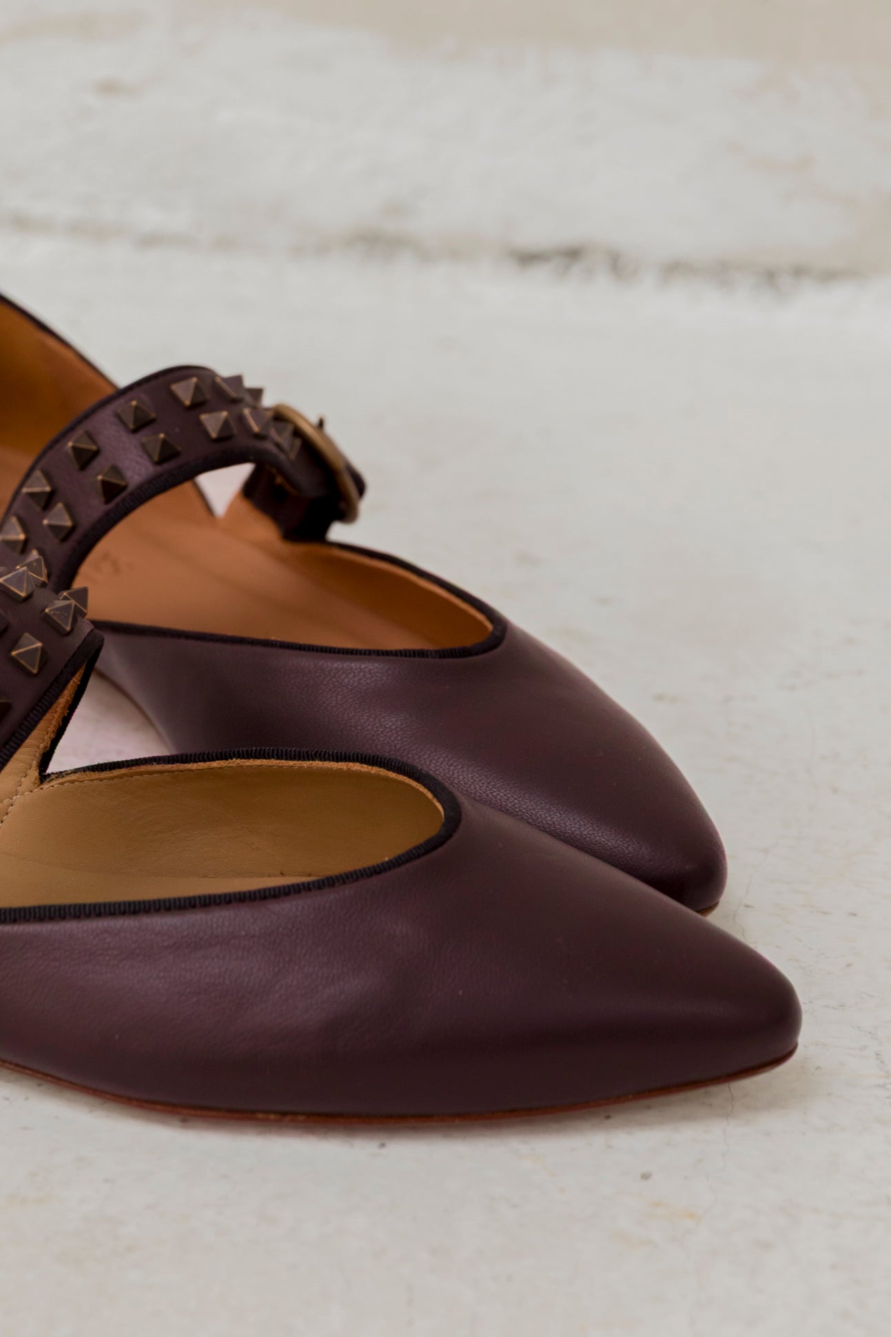 Sabrina Wine Leather