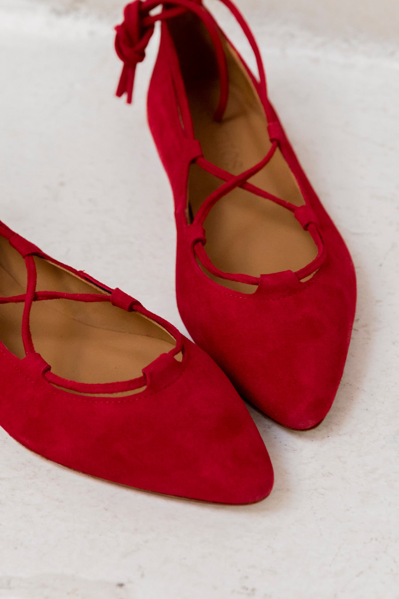 Penelope red suede (Outlet)