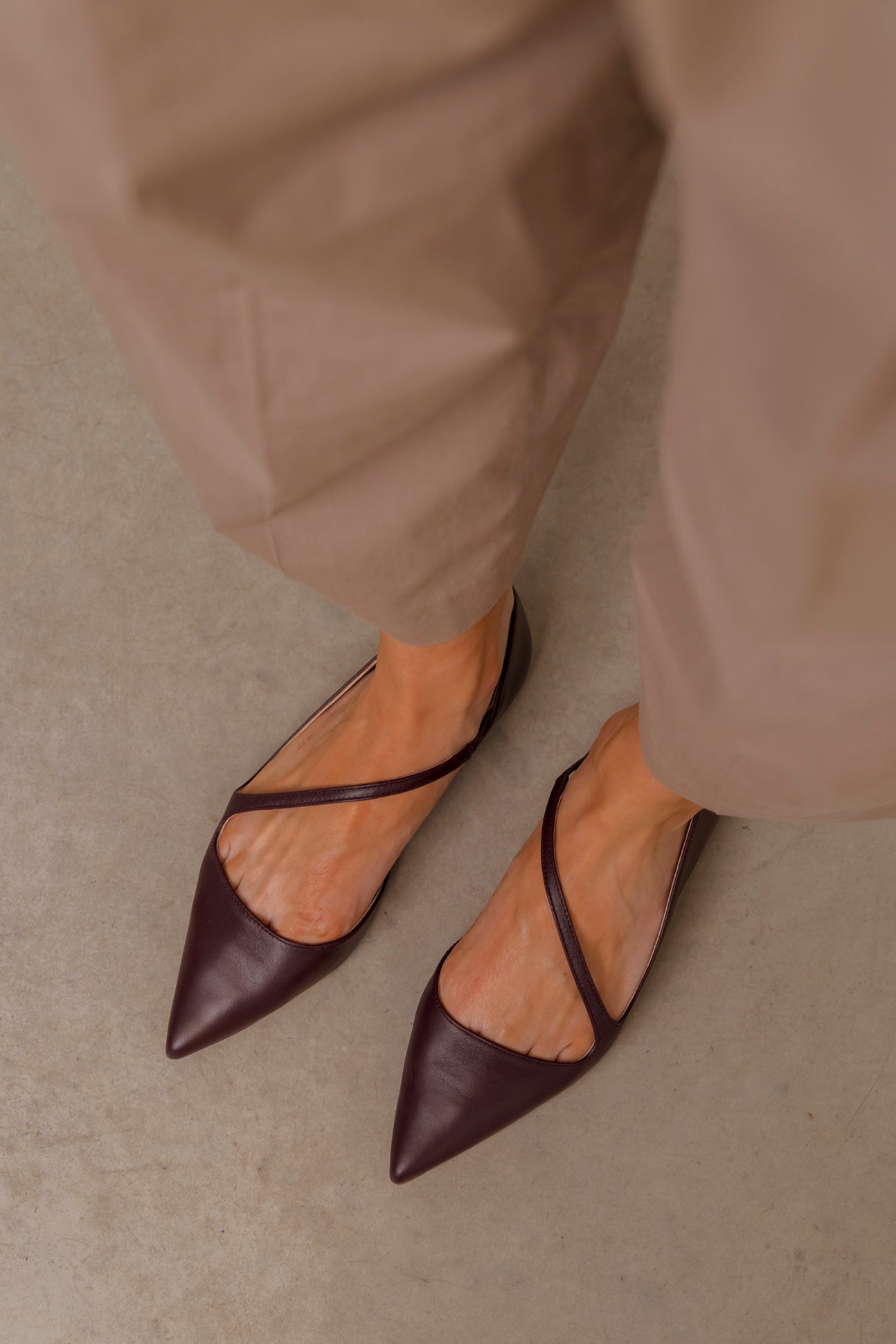 Lulu Burgundy Leather