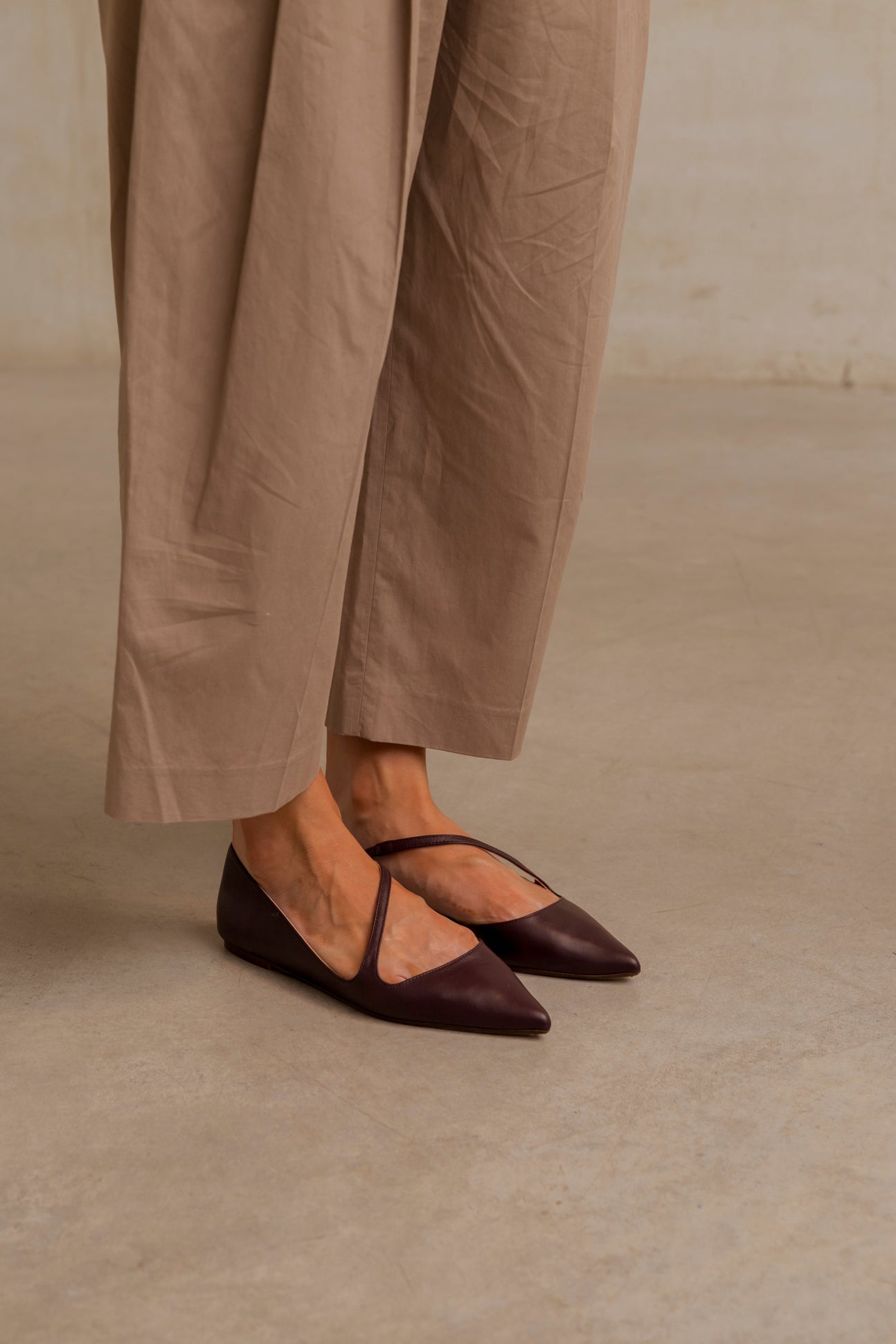 Lulu Burgundy Leather