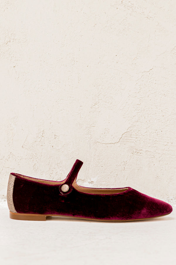 Dana Burgundy Velvet