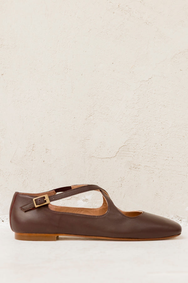 Ana Burgundy Leather
