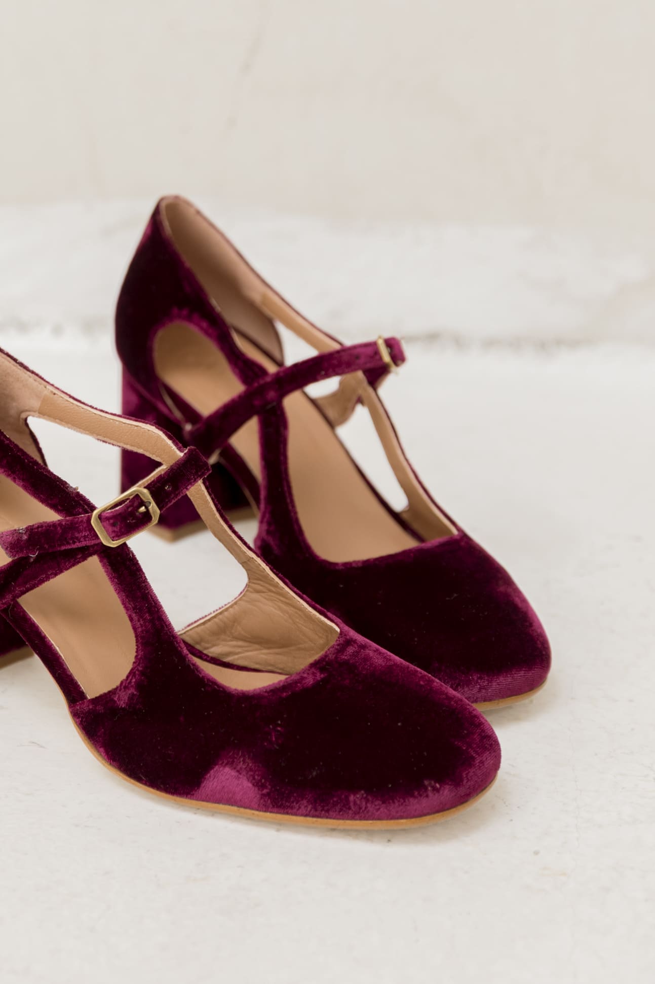 Sandra Burgundy Velvet