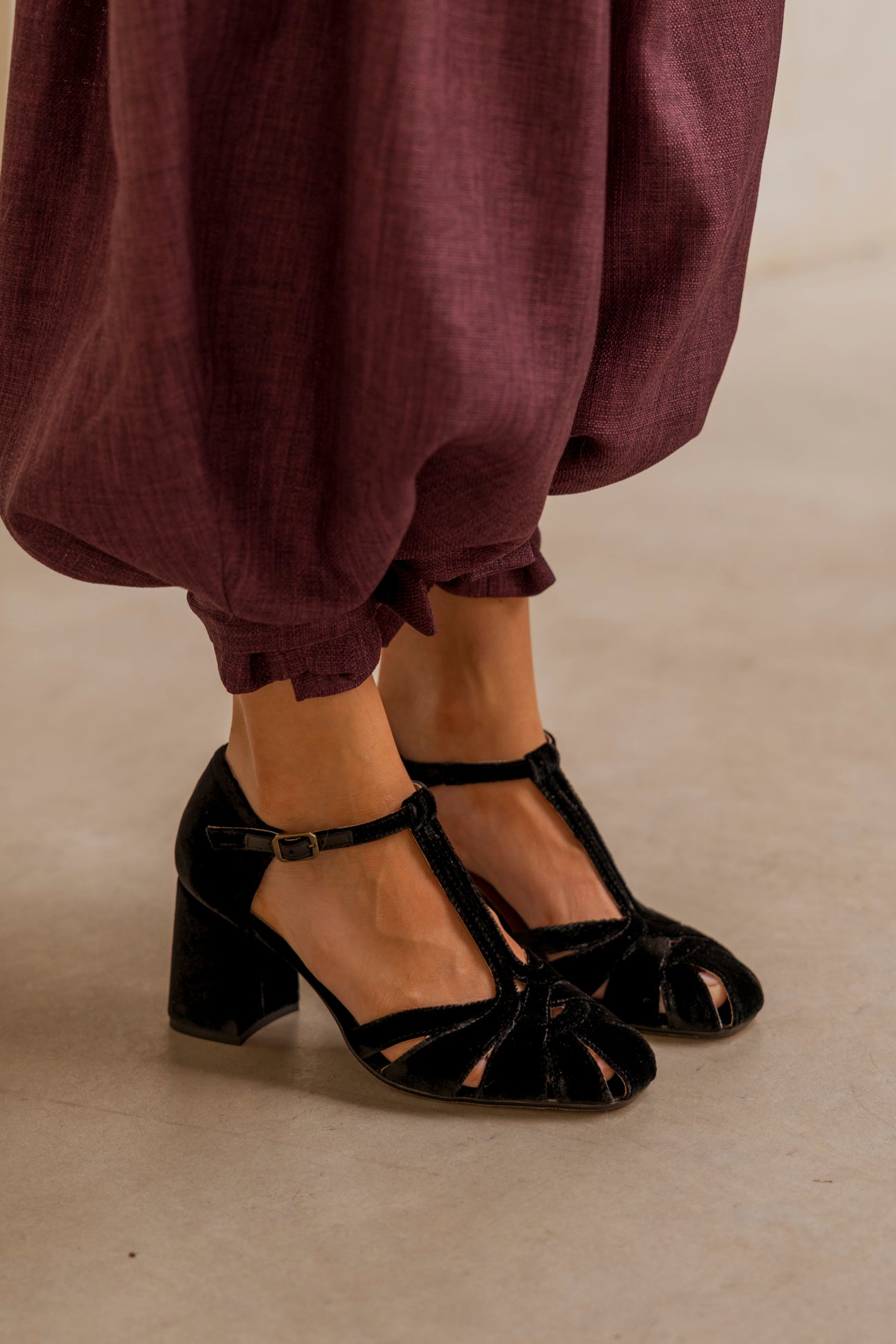 Roberta Velvet Negro